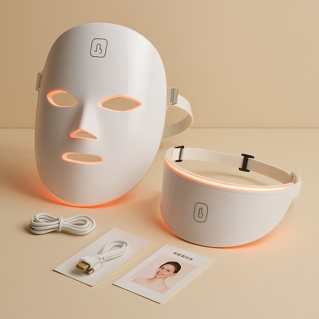 ARC Halo LED light therapy mask with neck panel